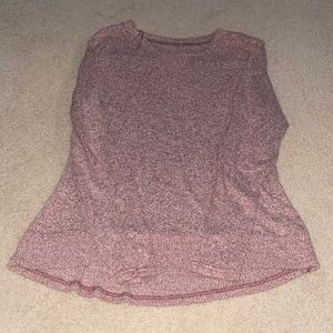 Maroon heathered lightweight sweater